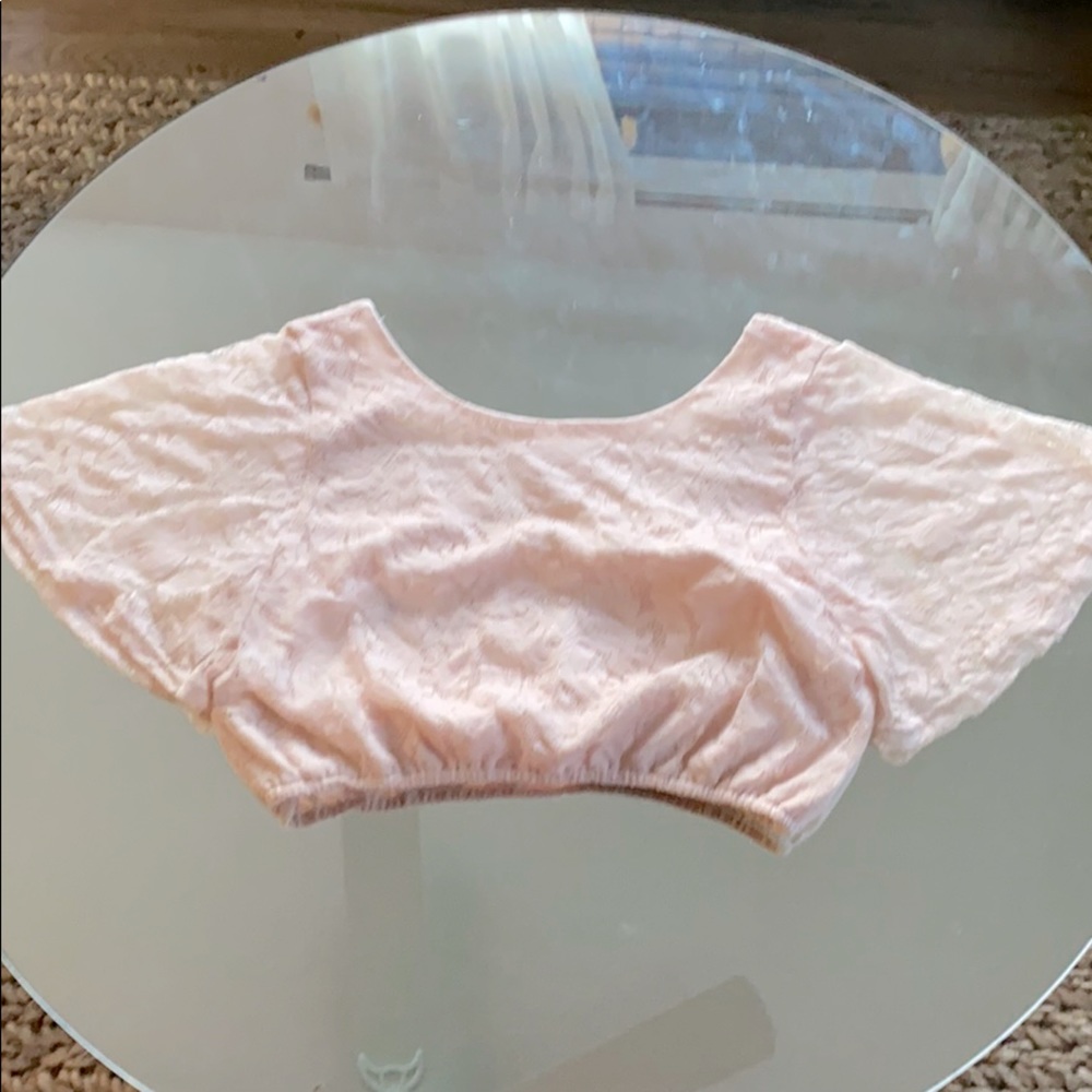 Ultra crop lace top